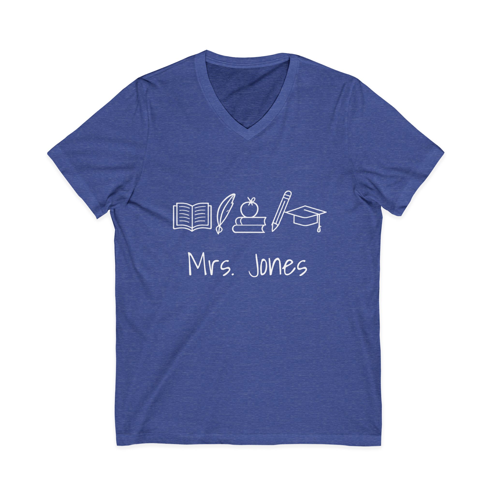 Unisex Jersey Short Sleeve V-Neck Tee - Image 5