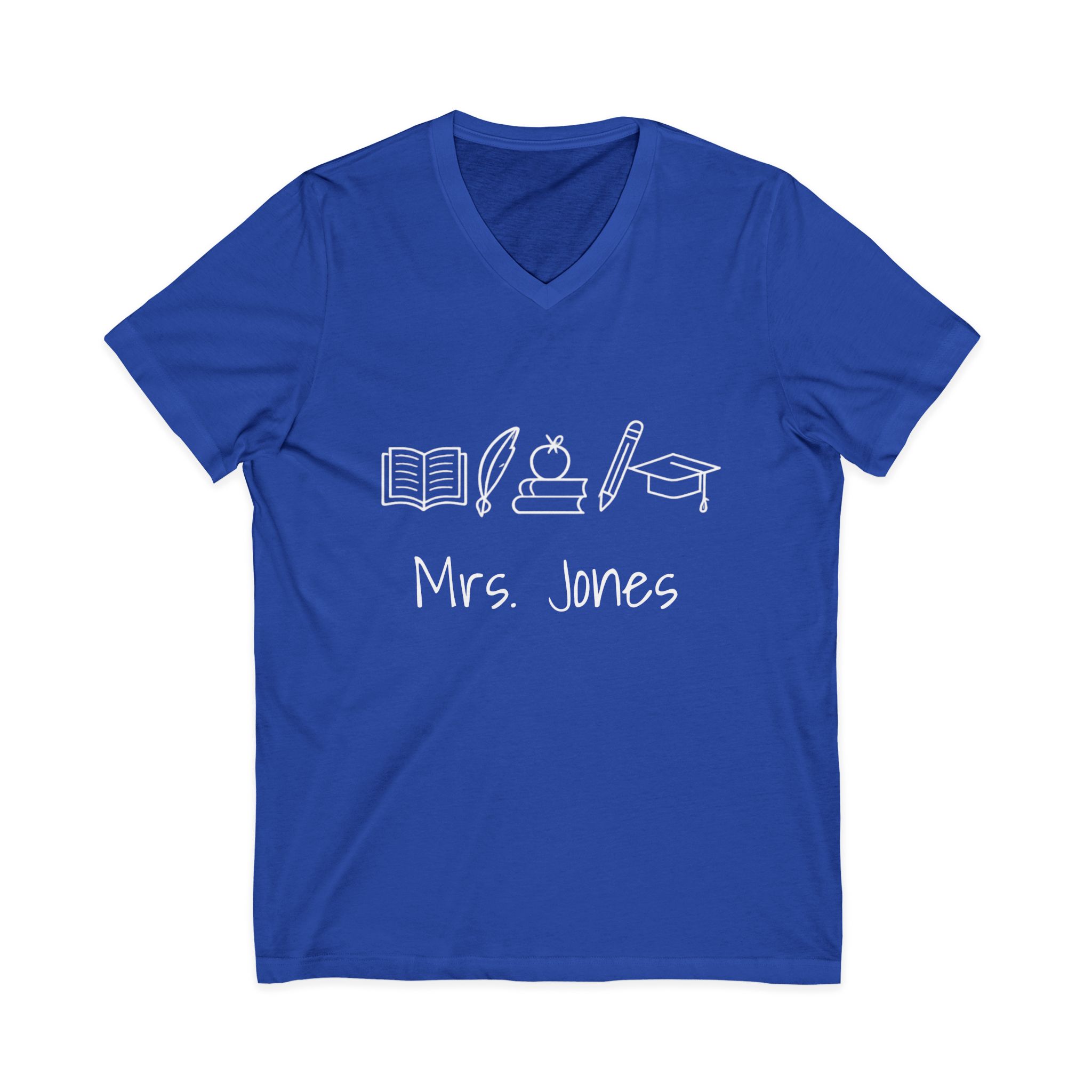 Unisex Jersey Short Sleeve V-Neck Tee - Image 4