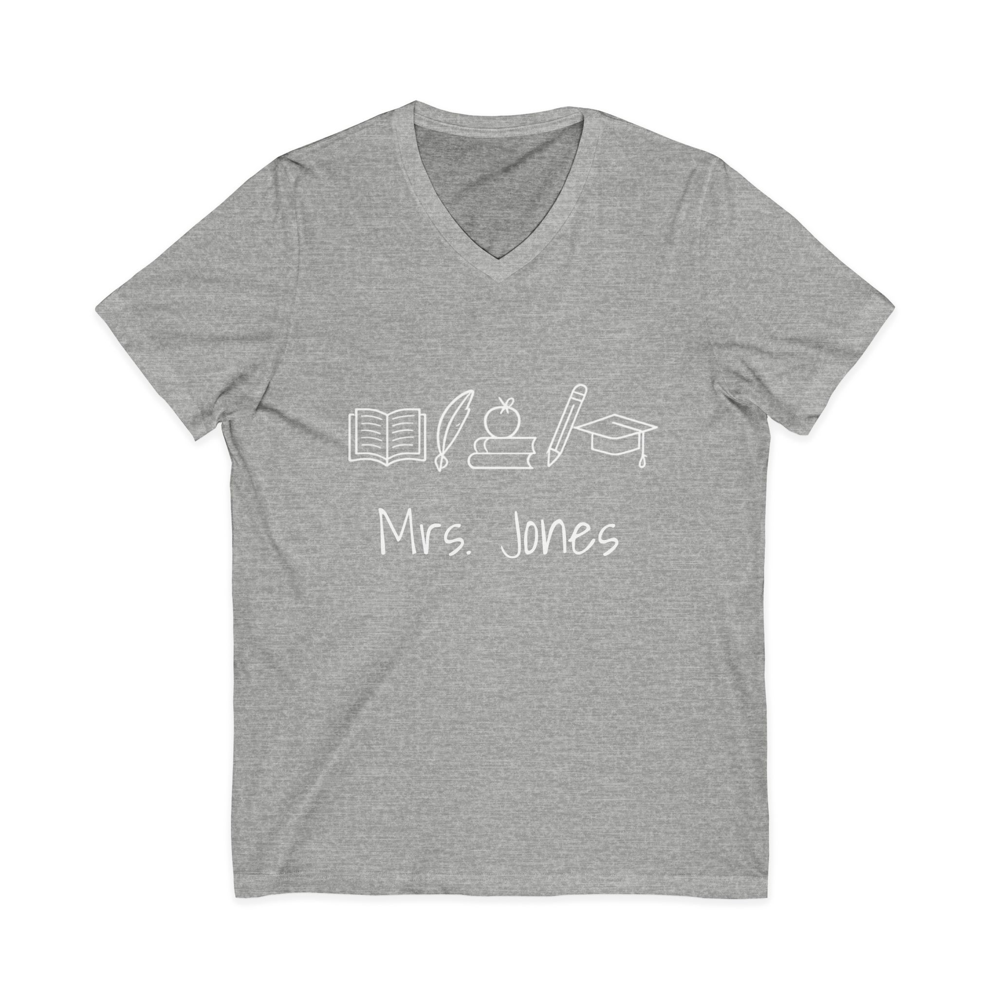 Unisex Jersey Short Sleeve V-Neck Tee - Image 3