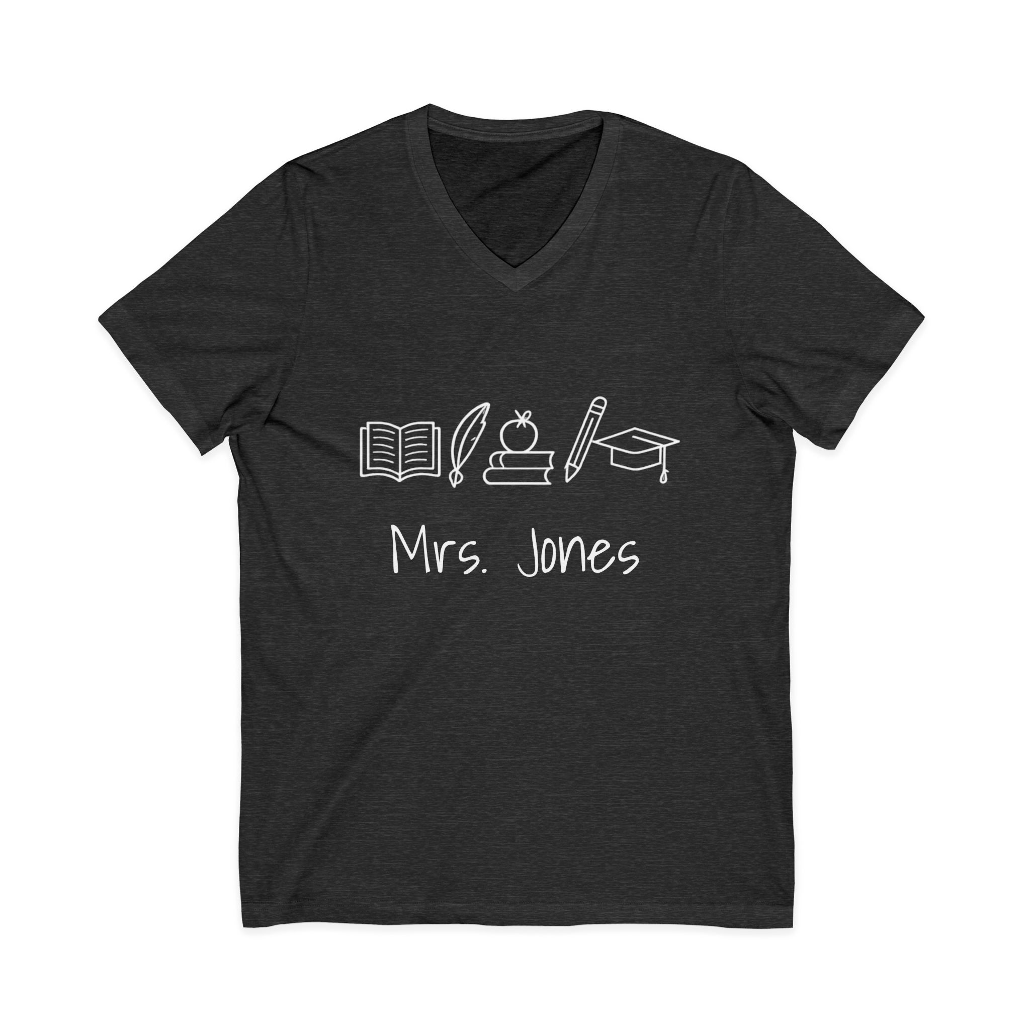 Unisex Jersey Short Sleeve V-Neck Tee - Image 7