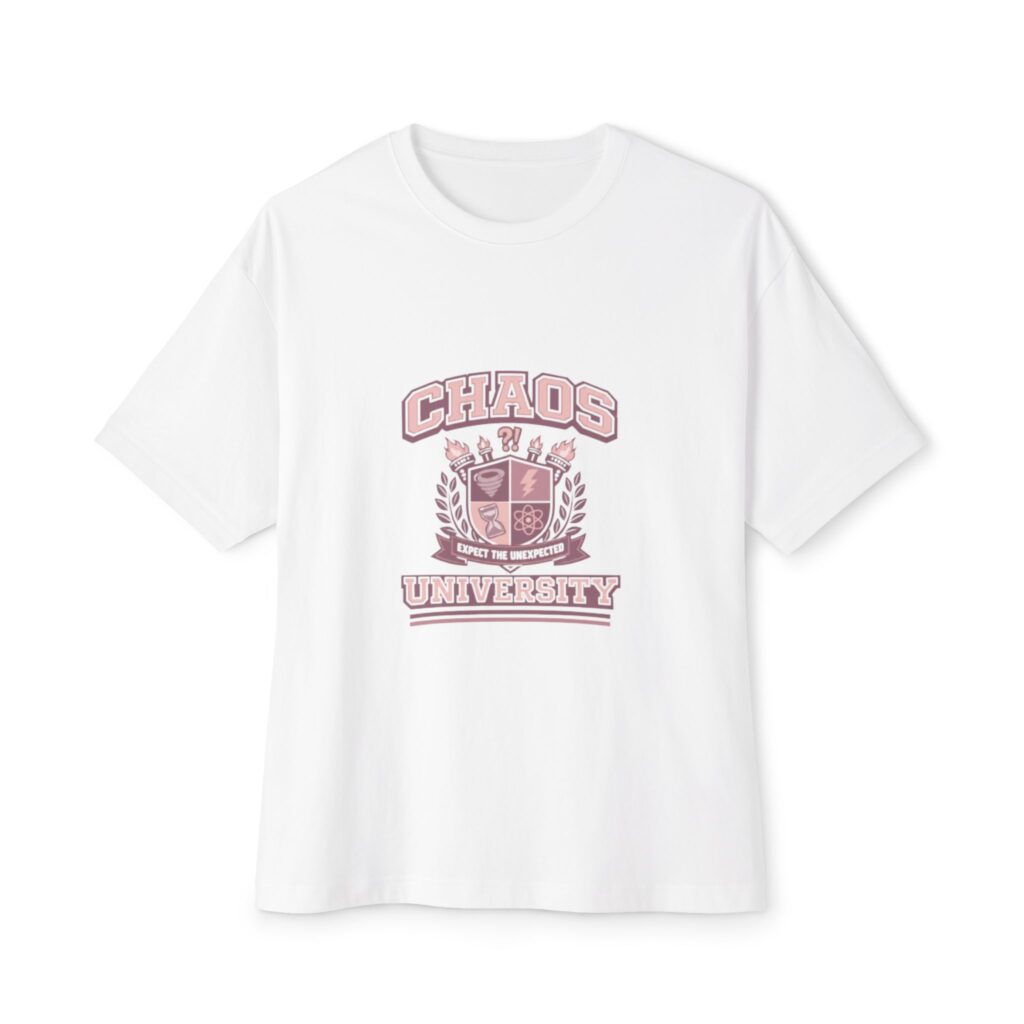 Chaos University crest Tee | College crest graphic shirt