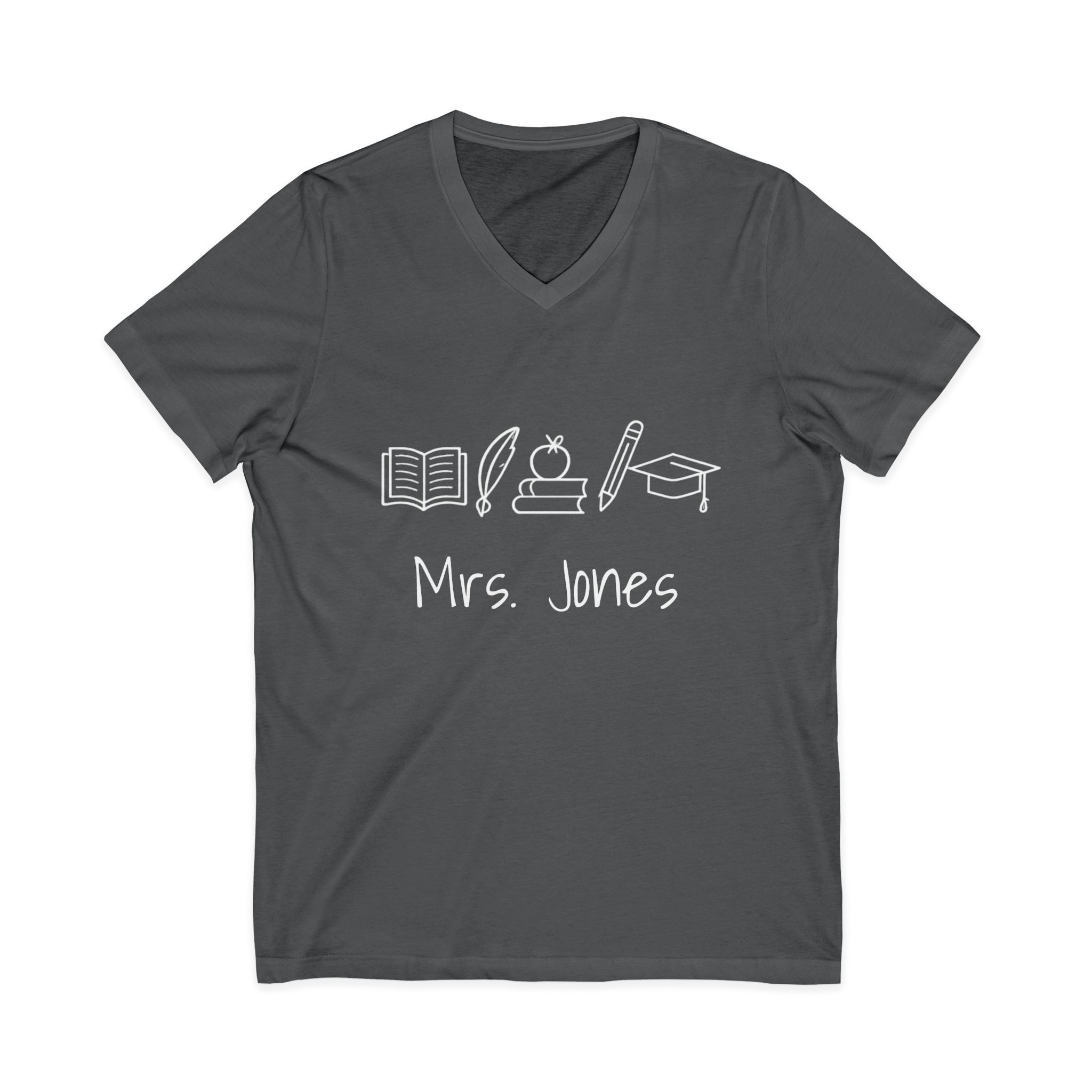 Unisex Jersey Short Sleeve V-Neck Tee - Image 6