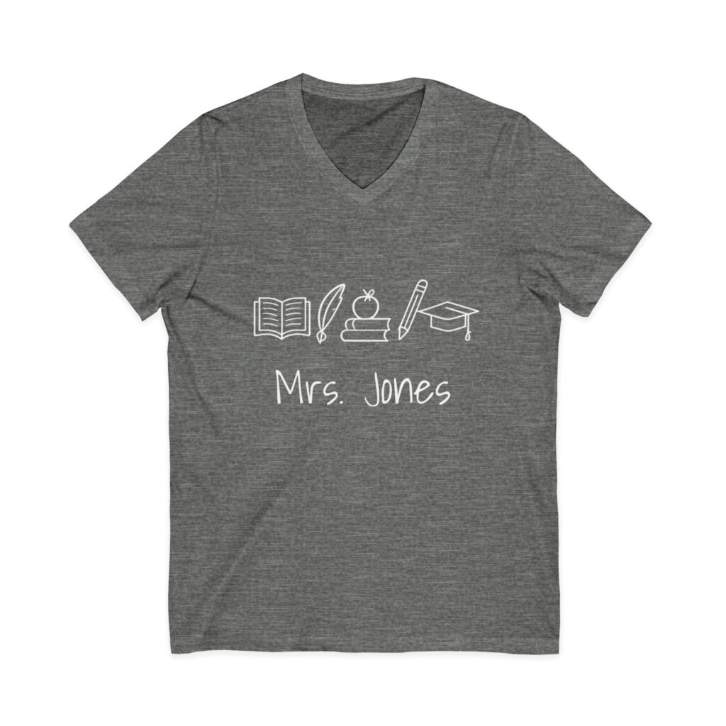 Unisex Jersey Short Sleeve V-Neck Tee
