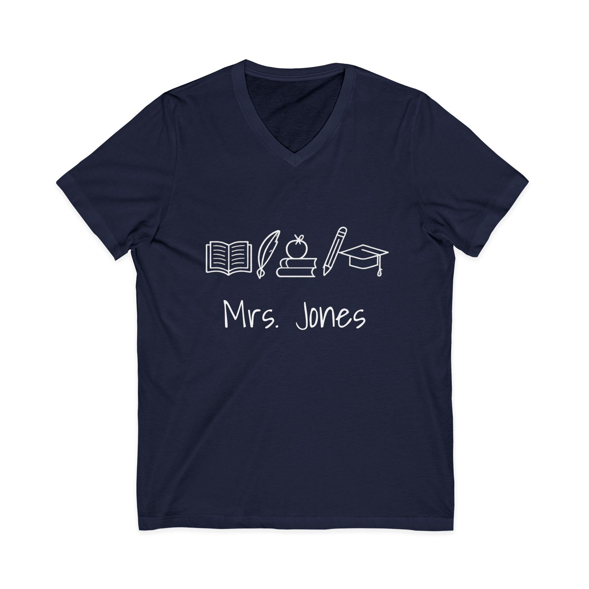 Unisex Jersey Short Sleeve V-Neck Tee - Image 8