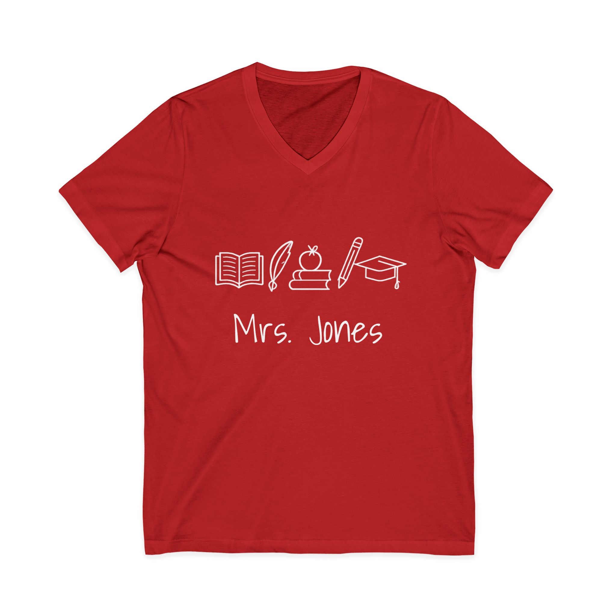 Unisex Jersey Short Sleeve V-Neck Tee - Image 10