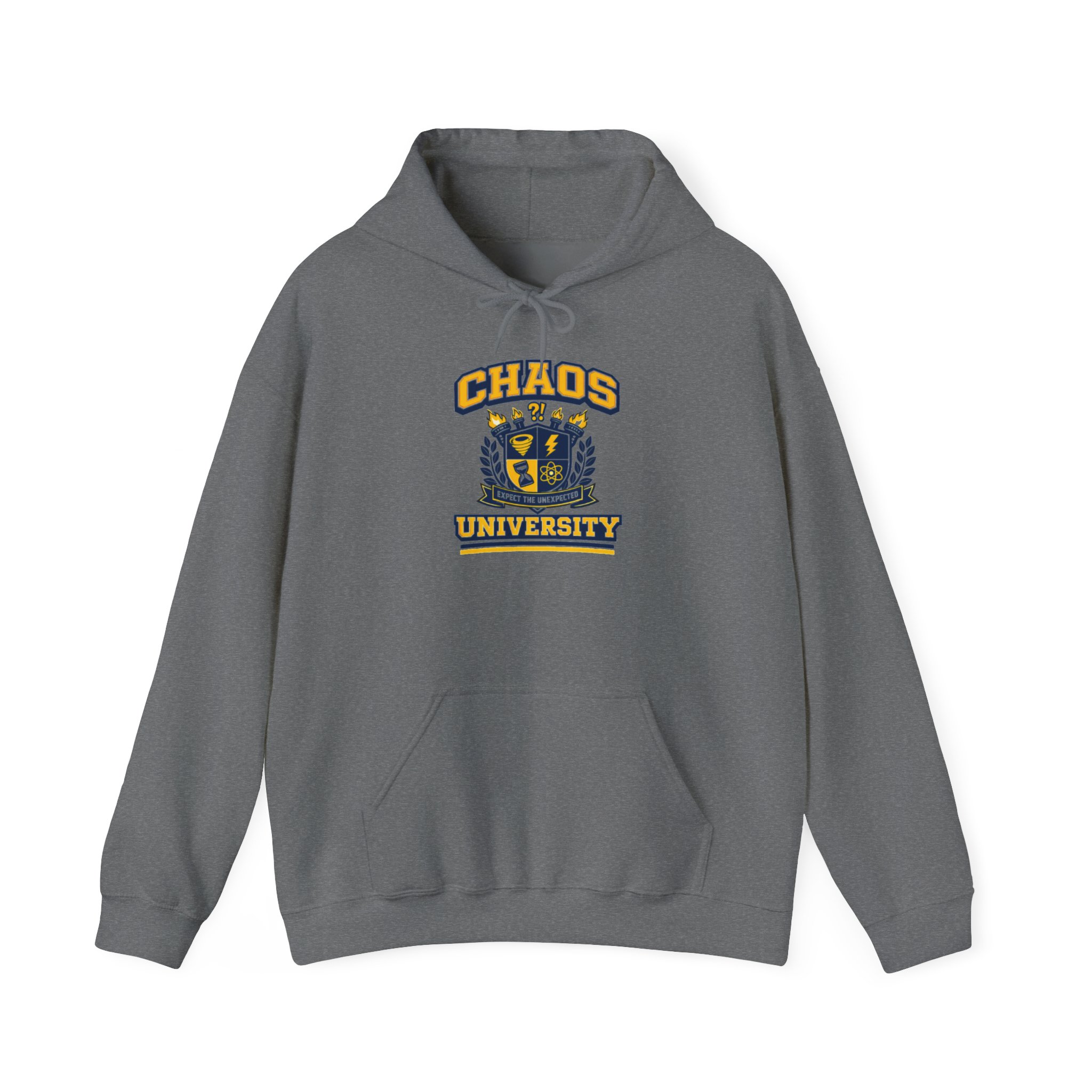 Chaos University Crest Hoodie | Collegiate Shield Logo Sweatshirt - Image 9